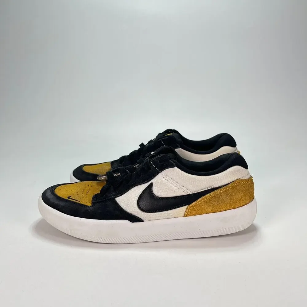 Nike SB Force 58 University Gold Black Low Skate Shoes DV5477-700 Youth Size 6.5